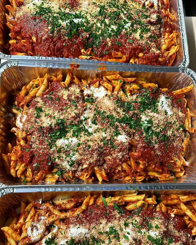 DeNicola's Italian catering trays for a Portland event